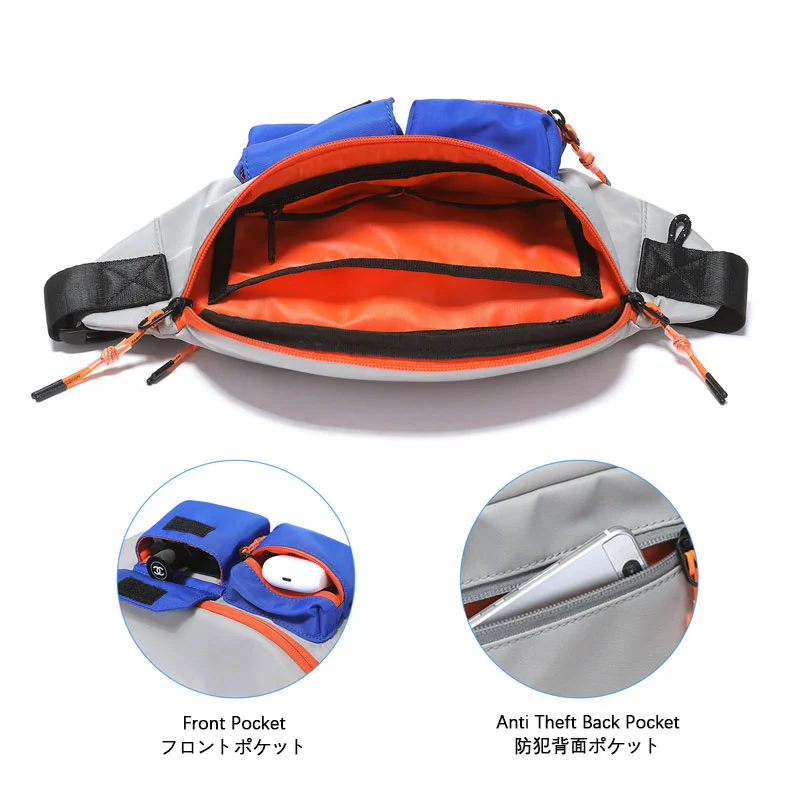 Guangzhou Fuliya Industry Co.,Ltd C-81382 This waterproof and durable chest bag features large capacity with multiple pockets, an anti-theft back pocket, and an adjustable strap - ideal for sports, commuting, and daily use.
