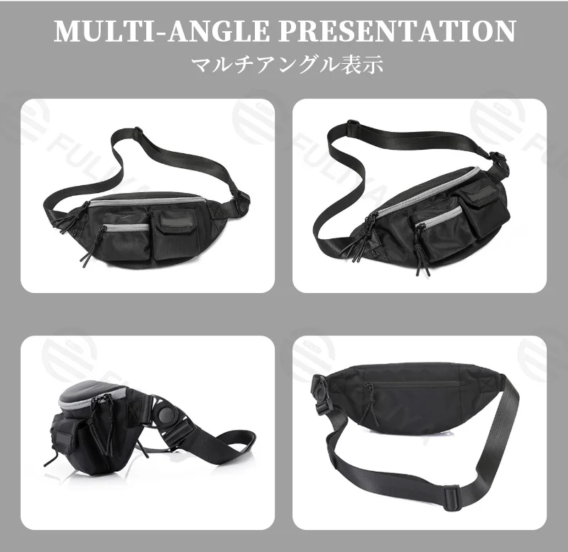 Guangzhou Fuliya Industry Co.,Ltd C-81382 This waterproof and durable chest bag features large capacity with multiple pockets, an anti-theft back pocket, and an adjustable strap - ideal for sports, commuting, and daily use.