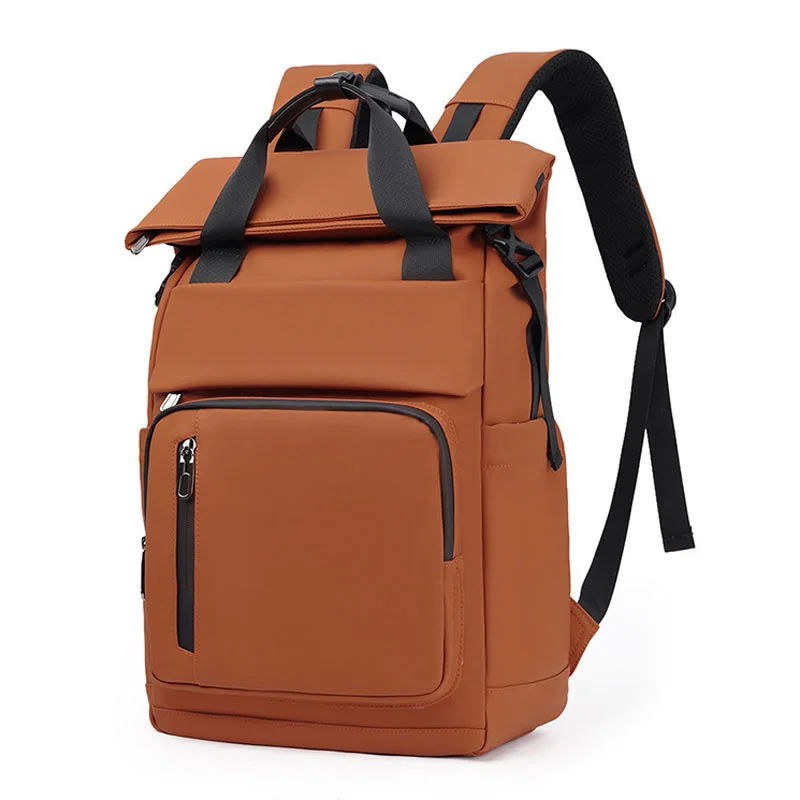 Guangzhou Fuliya Industry Co.,Ltd C-81385 This waterproof backpack features multi-compartment large capacity, buckle flap closure, adjustable straps, thickened breathable back panel, and luggage strap - ideal for commuting, travel, and outdoor.