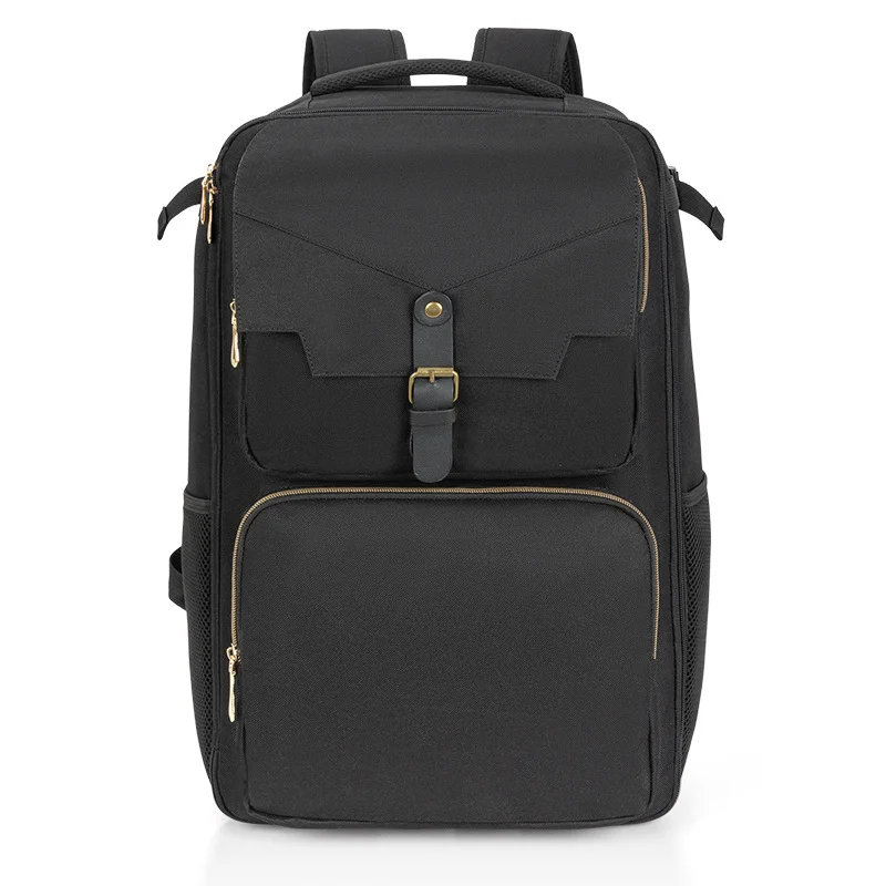 Guangzhou Fuliya Industry Co.,Ltd C-81390 This multi-functional camera backpack features DIY dividers for customizable storage, a waterproof compartment, laptop sleeve, breathable mesh, and snap/metal buckles - ideal for photography and travel.