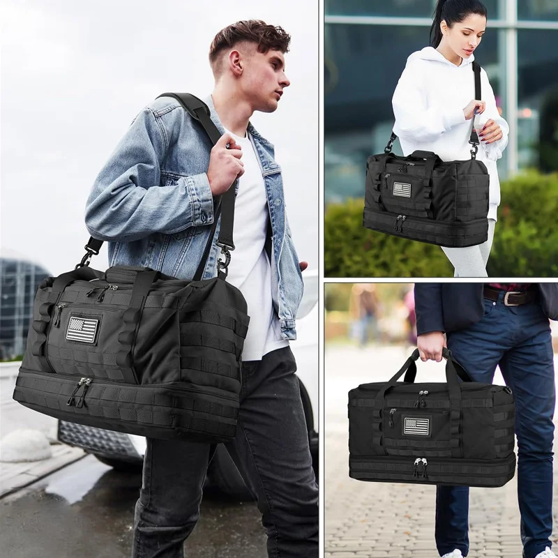 Guangzhou Fuliya Industry Co.,Ltd C-81391 This travel bag is airline-approved size, with a separate shoe compartment, movable dividers, multiple pockets, padded shoulder strap and handle - perfect for travel, gym, and daily use.