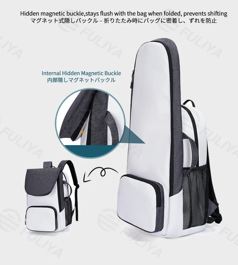 広州富麗雅実業有限会社 C-81398 このバックパックは防水・耐久素材、ラケットポケット、独立シューズコンパートメント、乾湿分離、PCスリーブ、マグネットバックルを備え、テニス・バドミントン・ジム・旅行に最適です。