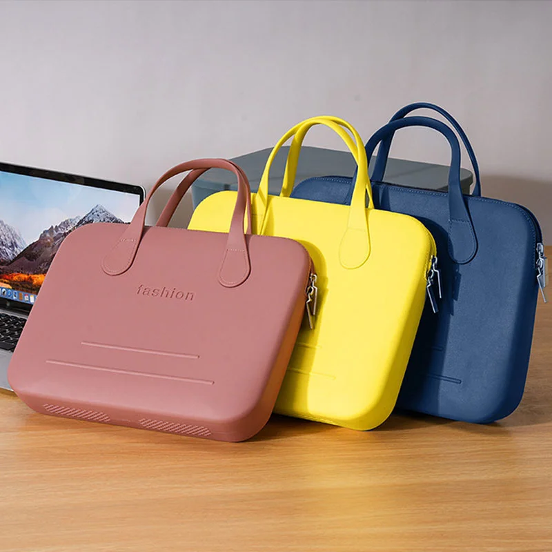 Guangzhou Fuliya Industry Co.,Ltd C-81400 This thick waterproof EVA bag is abrasion-resistant, tear-resistant, large-capacity with no bulging, dual-head zipper, and reinforced handles - for laptops, cosmetics, travel, and daily use.