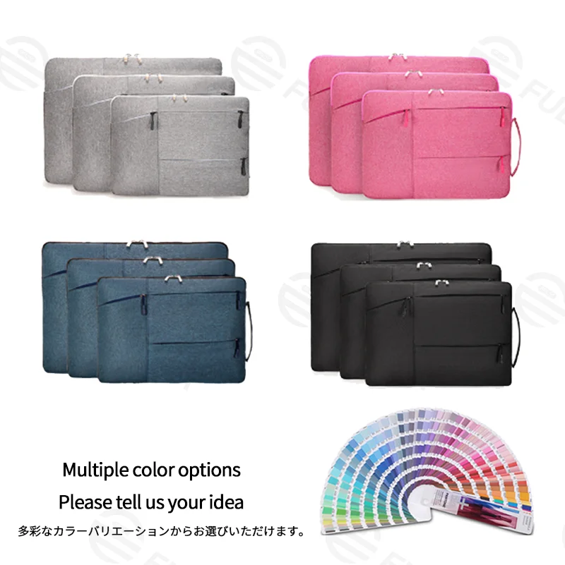 Guangzhou Fuliya Industry Co.,Ltd C-81402 This multi-functional laptop sleeve features multi-section storage, internal pockets for laptop, wallet, phone, and pen, available in S/M/L sizes - ideal for commuting, business trips, and school.