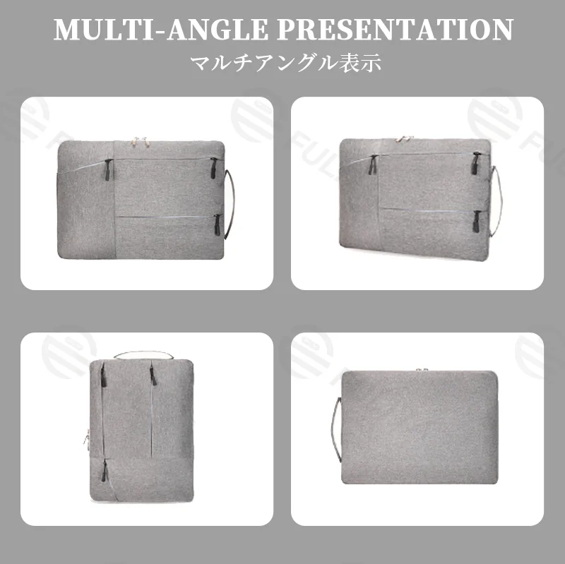 Guangzhou Fuliya Industry Co.,Ltd C-81402 This multi-functional laptop sleeve features multi-section storage, internal pockets for laptop, wallet, phone, and pen, available in S/M/L sizes - ideal for commuting, business trips, and school.