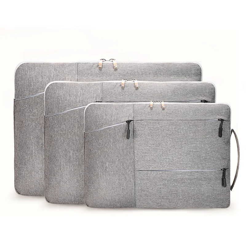 Guangzhou Fuliya Industry Co.,Ltd C-81402 This multi-functional laptop sleeve features multi-section storage, internal pockets for laptop, wallet, phone, and pen, available in S/M/L sizes - ideal for commuting, business trips, and school.