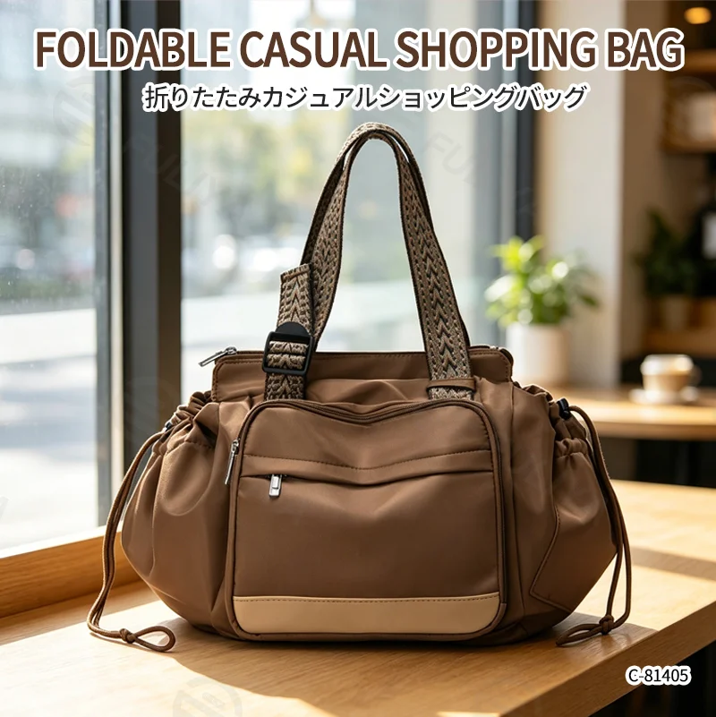 Guangzhou Fuliya Industry Co.,Ltd C-81405 This foldable mommy bag features a separate wet/dry compartment, transforms into a shopping basket or carry cot, fits over luggage handles, and is easy to carry.