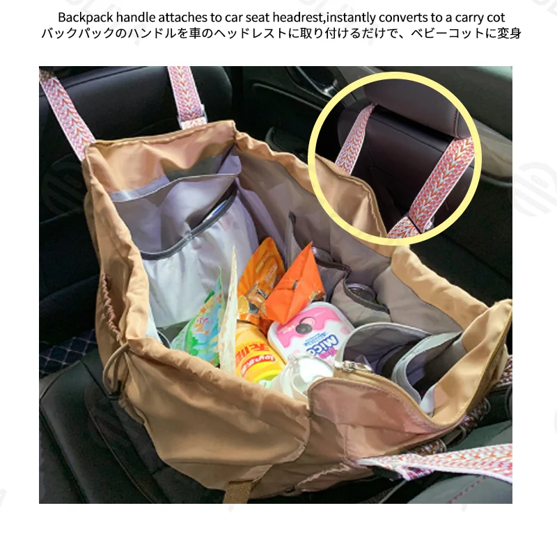 Guangzhou Fuliya Industry Co.,Ltd C-81405 This foldable mommy bag features a separate wet/dry compartment, transforms into a shopping basket or carry cot, fits over luggage handles, and is easy to carry.