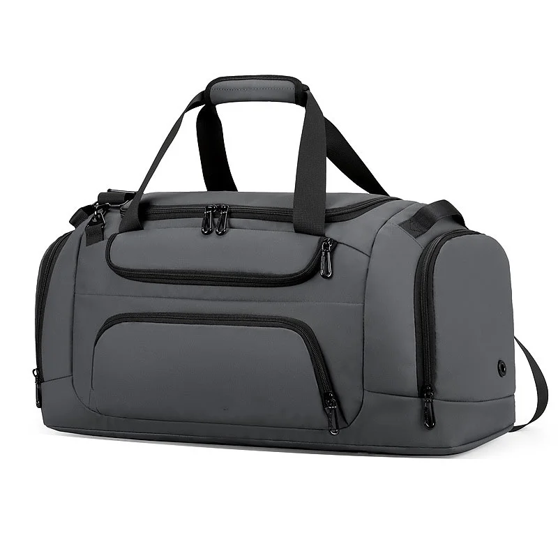 Guangzhou Fuliya Industry Co.,Ltd C-81417 This large-capacity travel bag is waterproof and durable, with smart compartments for 3-5 day trips, adjustable shoulder strap, and trolley strap - for business trips, travel, and gym.