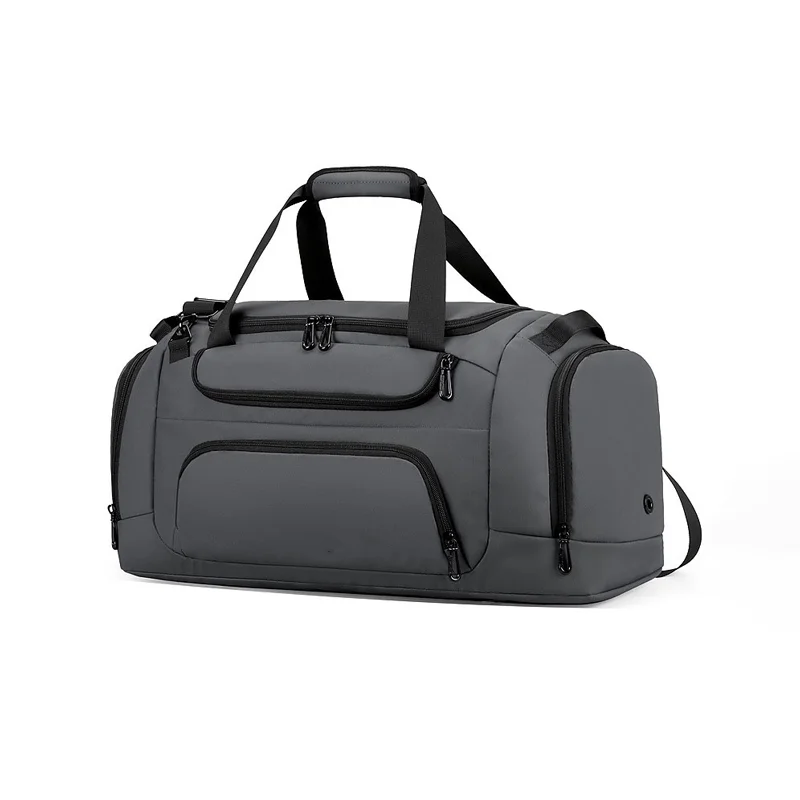 Guangzhou Fuliya Industry Co.,Ltd C-81417 This large-capacity travel bag is waterproof and durable, with smart compartments for 3-5 day trips, adjustable shoulder strap, and trolley strap - for business trips, travel, and gym.