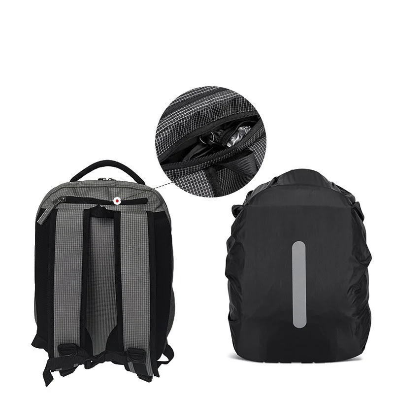 Guangzhou Fuliya Industry Co.,Ltd C-81418 Lightweight waterproof backpack with laptop compartment, ergonomic back, and rain cover - for commuting and travel.