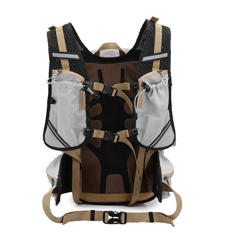 Guangzhou Fuliya Industry Co.,Ltd C-81419 This lightweight (955g) backpack features a breathable back panel, hydration pocket, multi-layer storage, and an adjustable chest strap - perfect for trekking, travel, and outdoor.