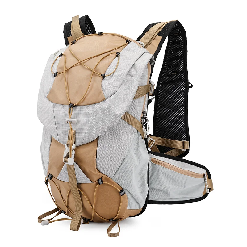 Guangzhou Fuliya Industry Co.,Ltd C-81419 This lightweight (955g) backpack features a breathable back panel, hydration pocket, multi-layer storage, and an adjustable chest strap - perfect for trekking, travel, and outdoor.