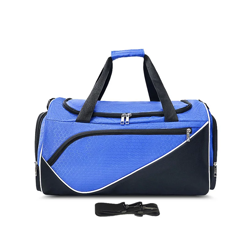 Guangzhou Fuliya Industry Co.,Ltd C-81420 This versatile gym bag has large capacity with an independent shoe compartment and wet/dry separation, plus hand/shoulder/crossbody carry - for gym, travel, and yoga.