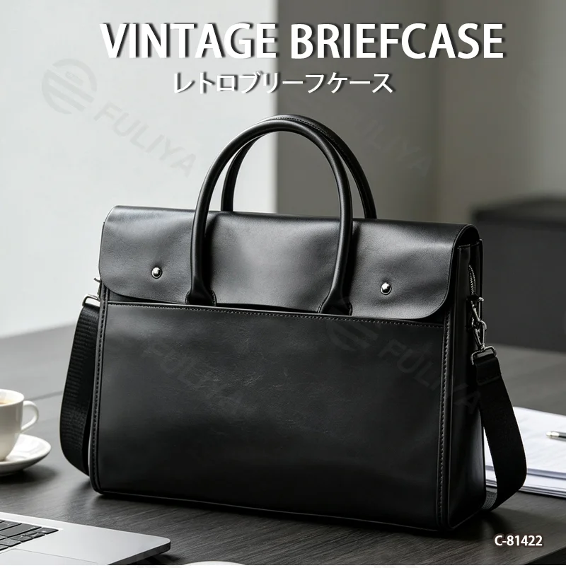 Guangzhou Fuliya Industry Co.,Ltd C-81422 This soft leather tote is large enough for a laptop, water‑repellent and wear‑resistant, with a detachable strap, hand/shoulder/crossbody carry – for commuting and business trips.
