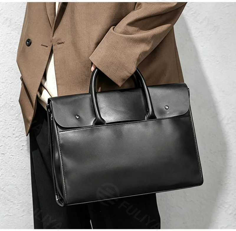Guangzhou Fuliya Industry Co.,Ltd C-81422 This soft leather tote is large enough for a laptop, water‑repellent and wear‑resistant, with a detachable strap, hand/shoulder/crossbody carry – for commuting and business trips.