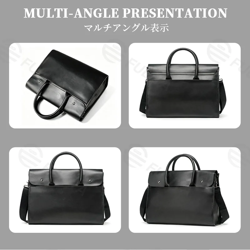 Guangzhou Fuliya Industry Co.,Ltd C-81422 This soft leather tote is large enough for a laptop, water‑repellent and wear‑resistant, with a detachable strap, hand/shoulder/crossbody carry – for commuting and business trips.
