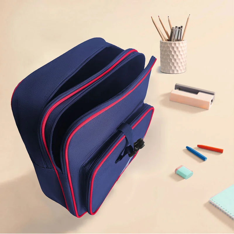Guangzhou Fuliya Industry Co.,Ltd C-81424 This elementary school backpack features Velcro closure and a detachable pen pouch, lightweight – ideal for school and tutoring.