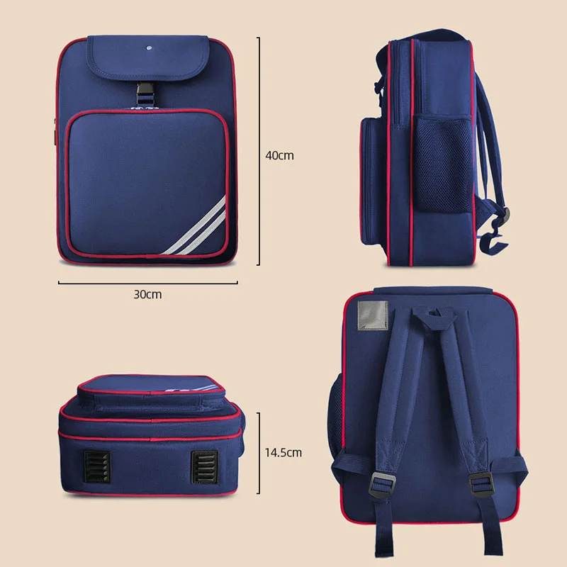 Guangzhou Fuliya Industry Co.,Ltd C-81424 This elementary school backpack features Velcro closure and a detachable pen pouch, lightweight – ideal for school and tutoring.