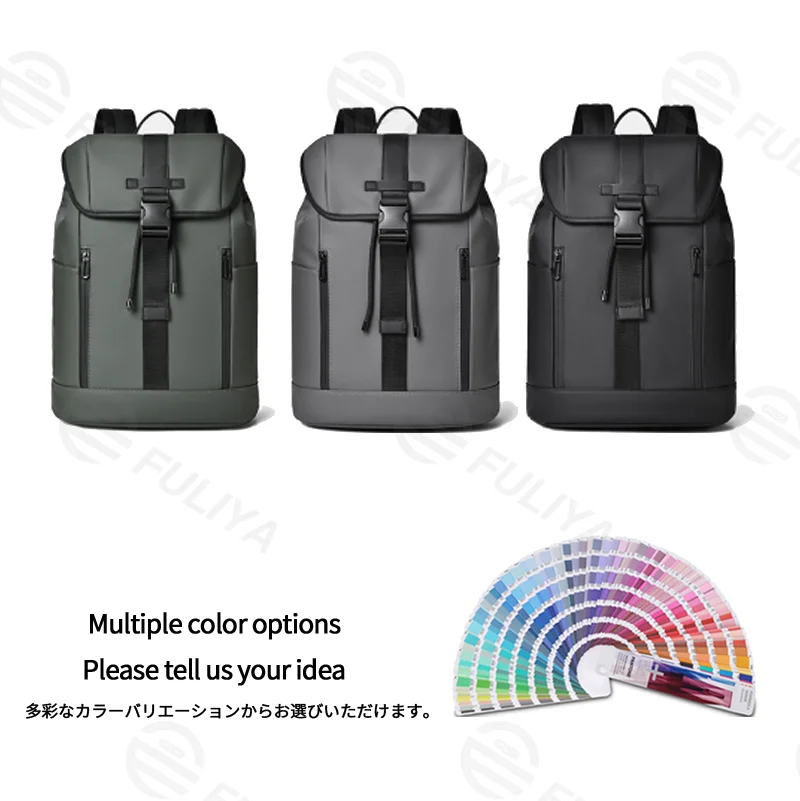 Guangzhou Fuliya Industry Co.,Ltd C-81429 This lightweight business backpack is water‑repellent and durable, with large capacity and multiple pockets, plus a trolley strap – perfect for commuting and business trips.