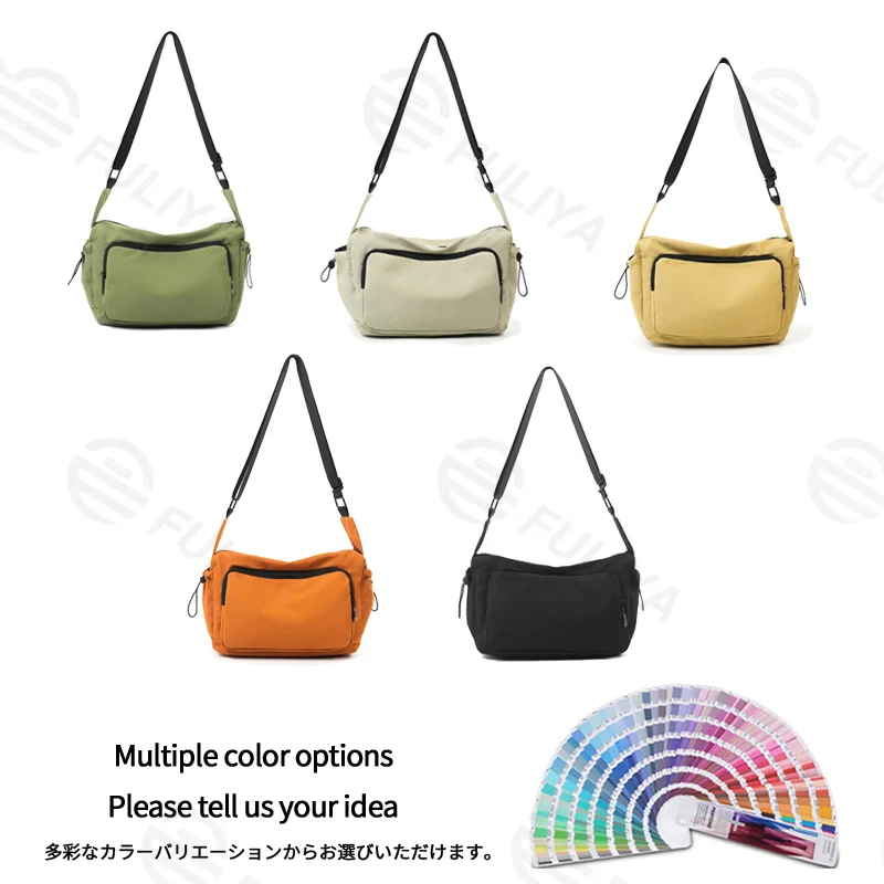 Guangzhou Fuliya Industry Co.,Ltd C-81435 This water‑repellent shoulder bag has multi‑layer pockets, an adjustable strap, and durable fabric – for commuting and outdoor use.