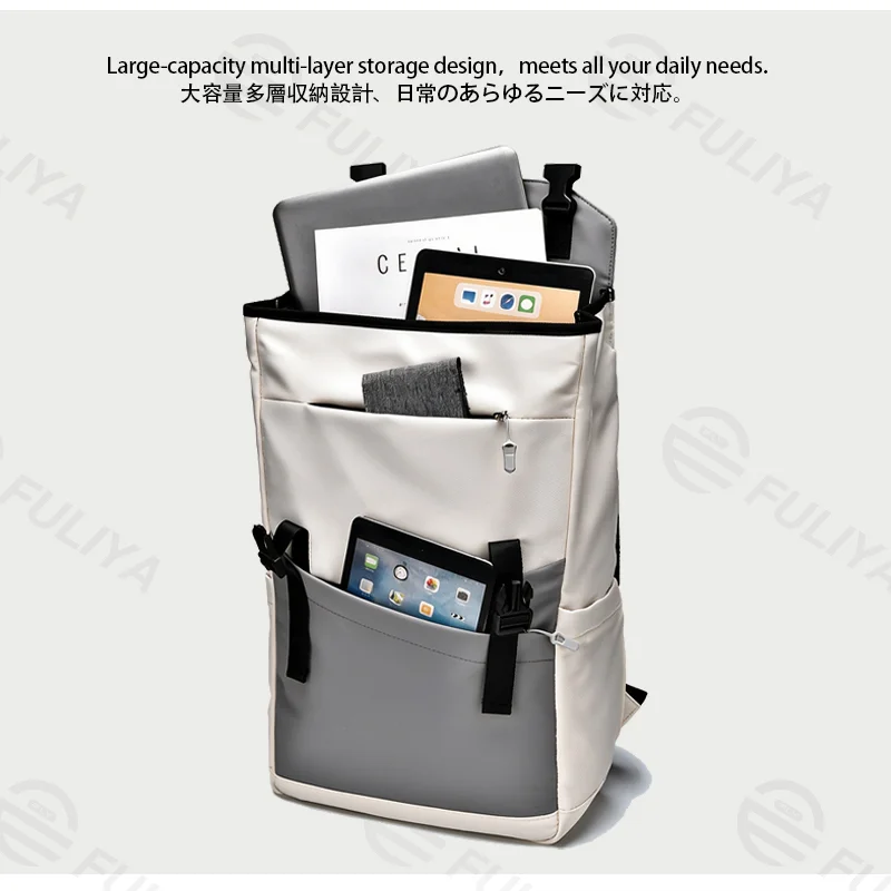 Guangzhou Fuliya Industry Co.,Ltd C-81441 This backpack has large capacity for a 17‑inch laptop, with water‑repellent fabric, breathable honeycomb back pad, and multiple pockets – for commuting and travel.