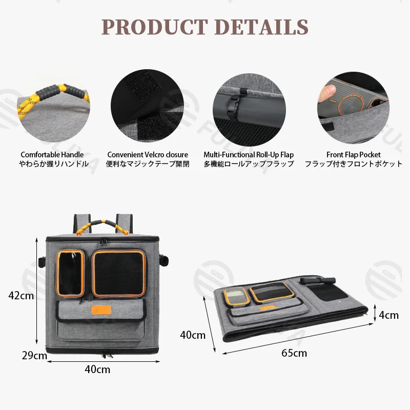 Guangzhou Fuliya Industry Co., Ltd Pet Carrier Bag C-81443 – Front view showing overall silhouette and main compartment (1/6)