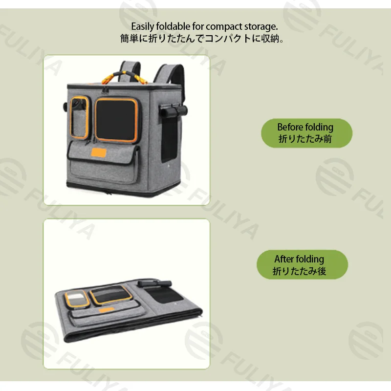 Guangzhou Fuliya Industry Co., Ltd Pet Carrier Bag C-81443 – Back view showing logo placement and breathable mesh panel (6/6)