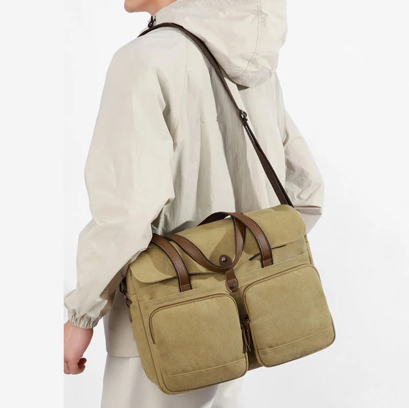 Guangzhou Fuliya Industry Co.,Ltd C-81445 This canvas bag is lightweight and soft, with hand/shoulder/crossbody carry, multi‑layer pockets – for commuting and casual use.