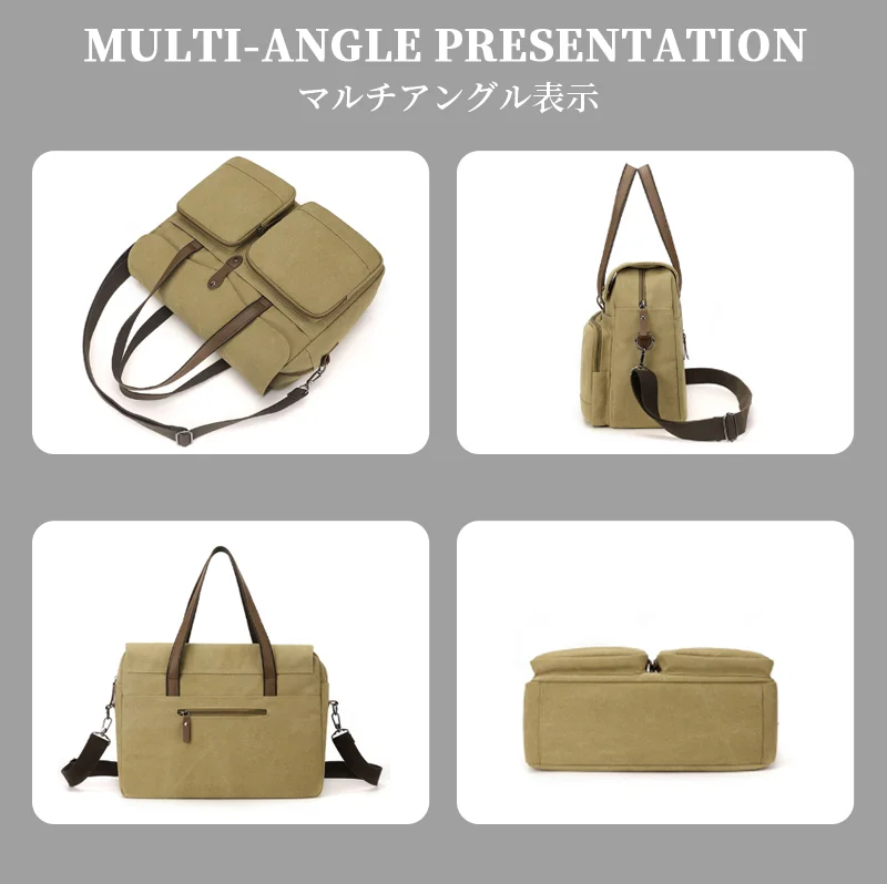Guangzhou Fuliya Industry Co.,Ltd C-81445 This canvas bag is lightweight and soft, with hand/shoulder/crossbody carry, multi‑layer pockets – for commuting and casual use.