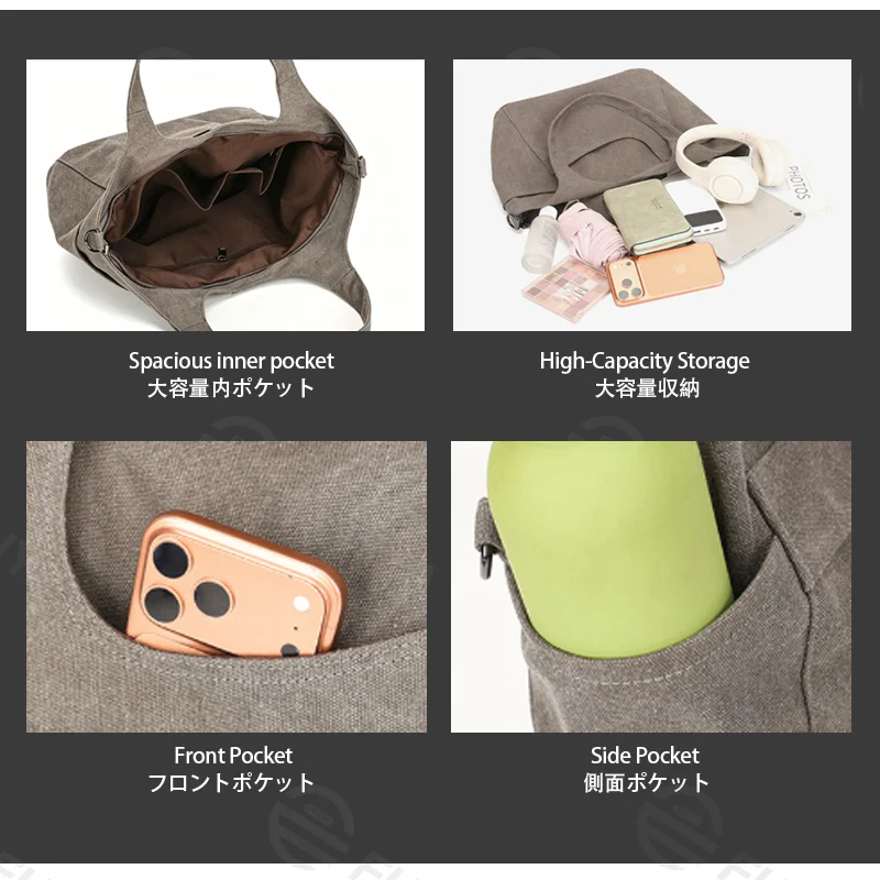 広州富麗雅実業有限会社 クロスボディチェストバッグ C-81448 – 内装画像 – PCスリーブ・仕切り・収納容量を展示 (4/6)