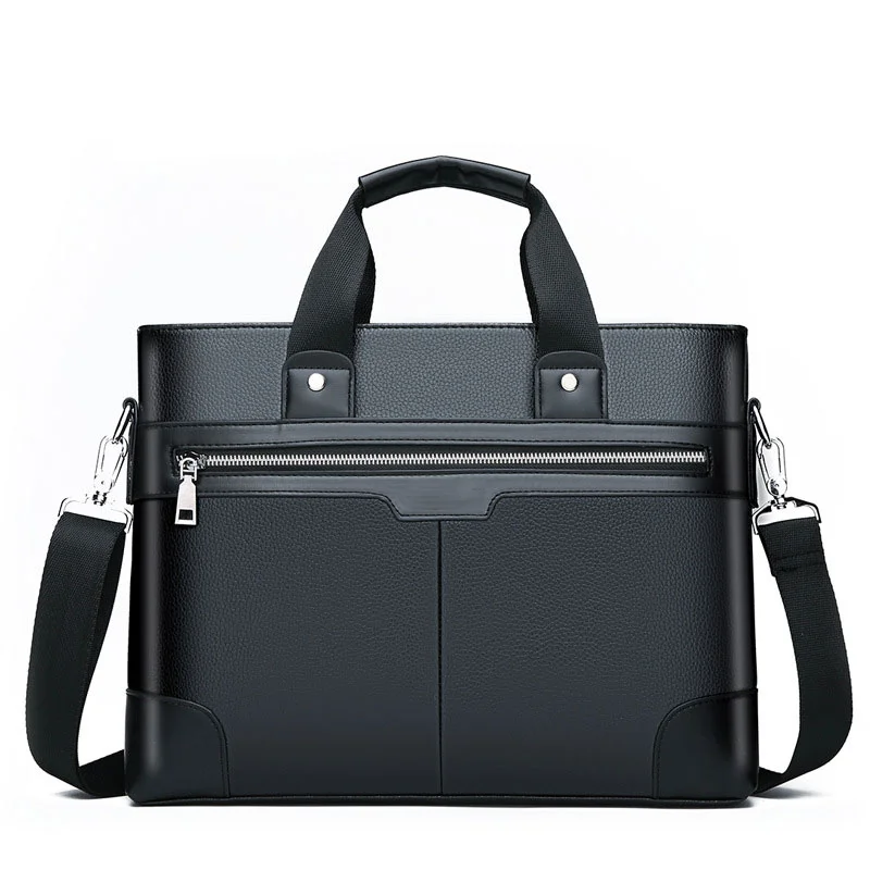 Guangzhou Fuliya Industry Co.,Ltd C-81456 This slim briefcase is lightweight, water‑repellent, scratch‑resistant, spacious with compartments, comfortable handle, and shoulder/crossbody strap – for commuting and business trips.
