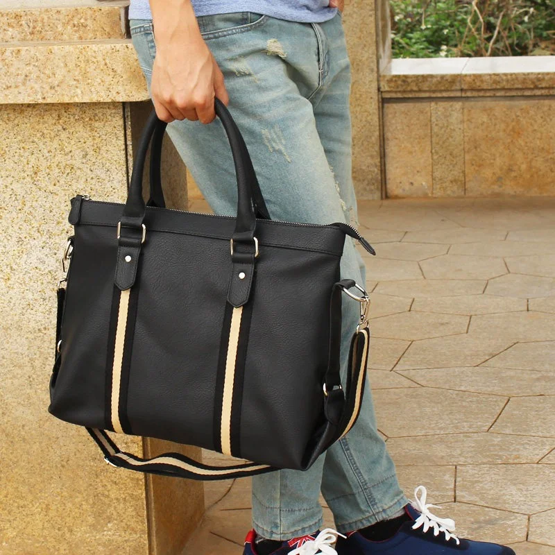 Guangzhou Fuliya Industry Co.,Ltd C-81457 This PU briefcase has organized compartments, comfortable handle, smooth zipper, detachable hook, and hand/shoulder/crossbody carry – for commuting and business.