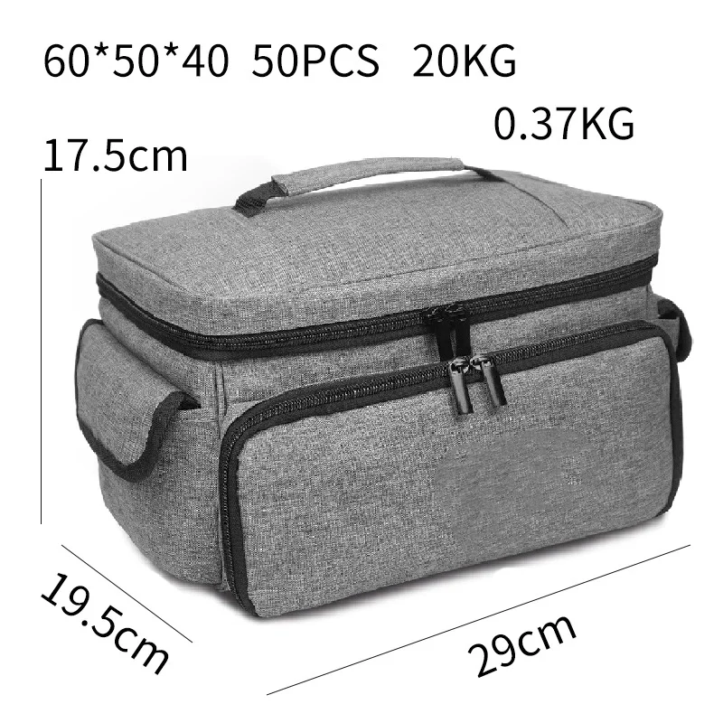 Guangzhou Fuliya Industry Co.,Ltd C-81468 This portable first aid bag has multiple pockets, large capacity, a handle, double zippers, and durable material – for camping, travel, car, and home.
