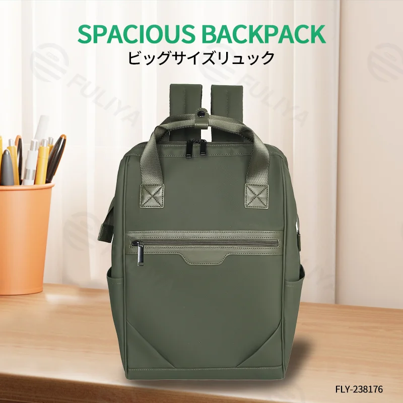 Guangzhou Fuliya Industry Co.,Ltd C-81325 Large-capacity backpack, water-repellent and wear-resistant fabric, built-in laptop compartment, luggage pass-through sleeve, multi-pocket design - suitable for commuting, travel, school, and business.