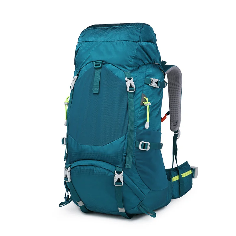 広州富麗雅実業有限会社  C-80816  50L撥水ナイロン登山リュック。サスペンション通気。ハイドレーション、ポール掛け、レインカバー付き。ハイキング・登山に。