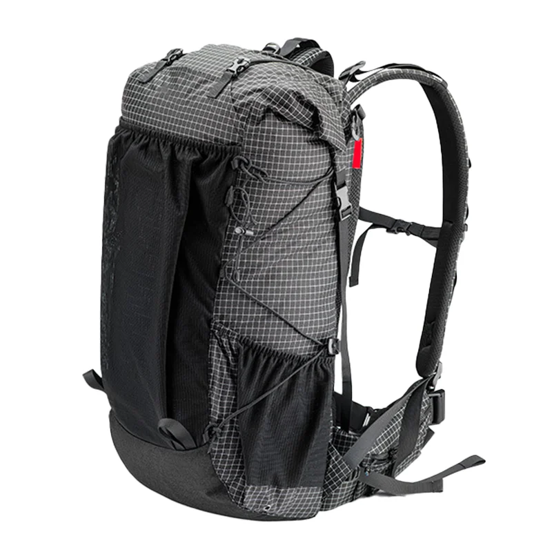 Guangzhou Fuliya Industry Co.,Ltd C-80917 Lightweight outdoor hiking backpack, water-resistant, large capacity, rain cover, elastic cords, expandable opening, and adjustable straps - 40L/60L for camping, hiking, and travel.