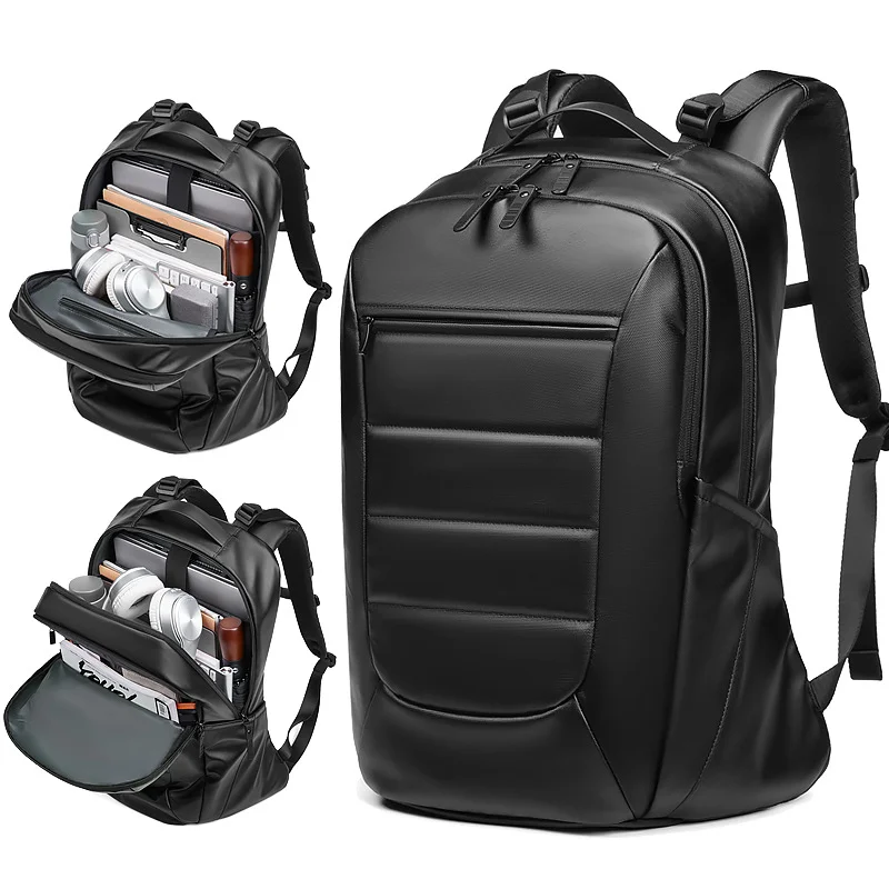 Guangzhou Fuliya Industry Co.,Ltd C-80918 Men's large-capacity backpack, multi-layer storage, laptop compartment, wet/dry pocket, load-reducing strap buckle, and high-elastic EVA back pad - for business, commuting, and school.
