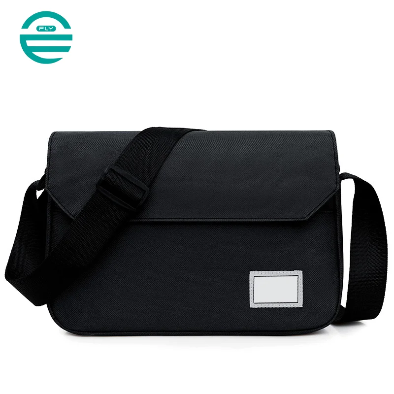 Guangzhou Fuliya Industry Co.,Ltd C-80923  Stylish minimalist crossbody bag, lightweight fabric approx. 0.21kg, square design, multi-compartment large capacity - for commuting, outdoor, sports, and business trips.