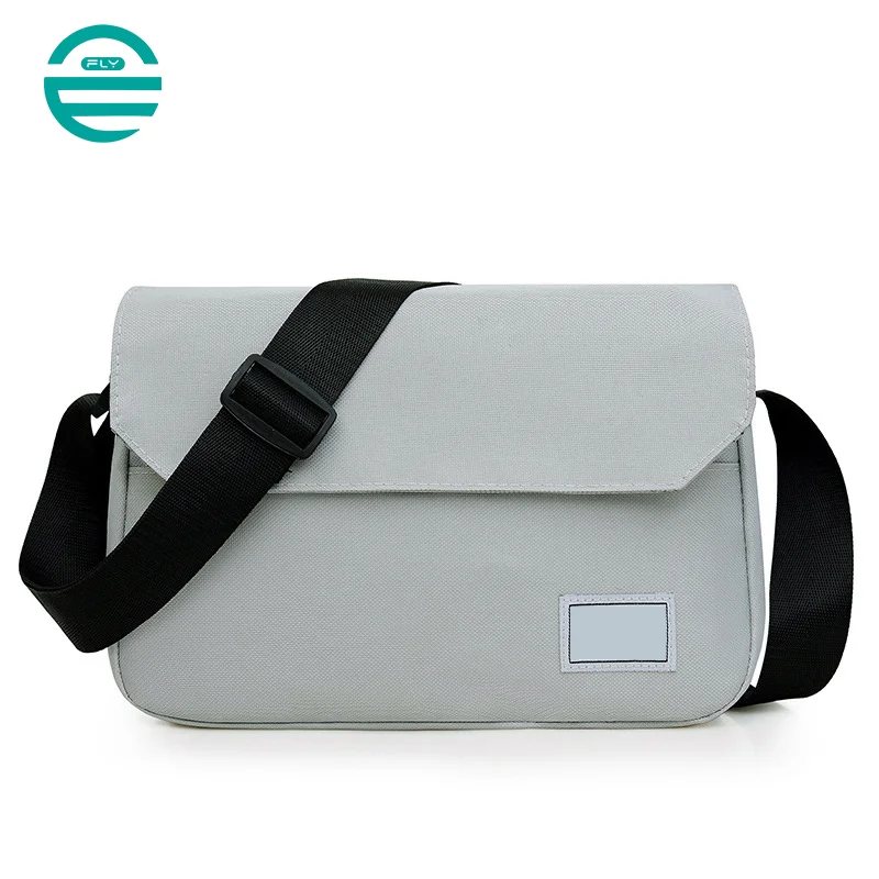 Guangzhou Fuliya Industry Co.,Ltd C-80923  Stylish minimalist crossbody bag, lightweight fabric approx. 0.21kg, square design, multi-compartment large capacity - for commuting, outdoor, sports, and business trips.