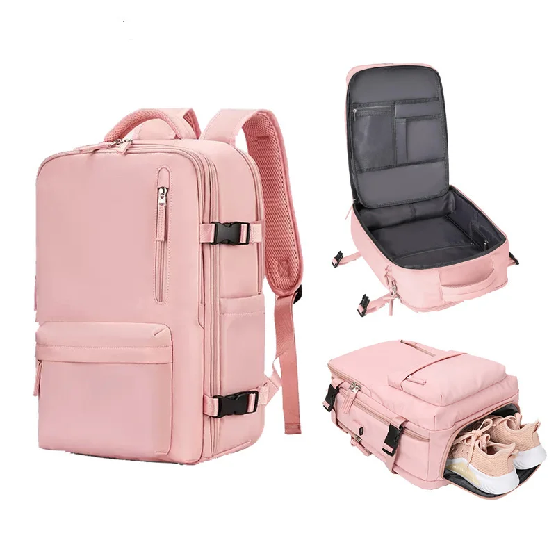 広州富麗雅実業有限会社  C-80933 軽量リュック、23L→39L拡張、180°開閉、16インチPCと5〜7日分の荷物対応、独立シューズ収納、乾湿分離ポケット、USBポート、3D緩衝背パッド、スーツケース固定ベルト付き。