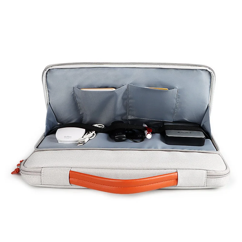 Guangzhou Fuliya Industry Co.,Ltd C-80954 16-inch shockproof laptop bag with 360° padding. Full-open design with laptop and accessory compartments, trolley sleeve, and retractable handle. For commuting and business trips.