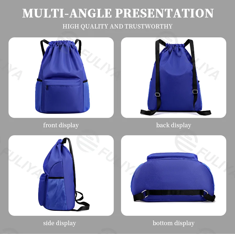 Guangzhou Fuliya Industry Co.,Ltd C-80957 Lightweight portable swim & gym bag with internal wet/dry separation. Multi-purpose, fits swim gear or a basketball easily. For swimming, fitness training, and casual daily use.