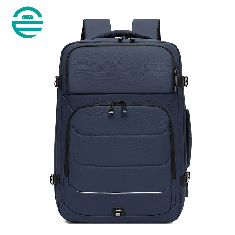 Guangzhou Fuliya Industry Co.,Ltd C-80966 Water-resistant expandable business backpack. 17" laptop sleeve, USB port, honeycomb back pad. H/V switchable. For business commuting.