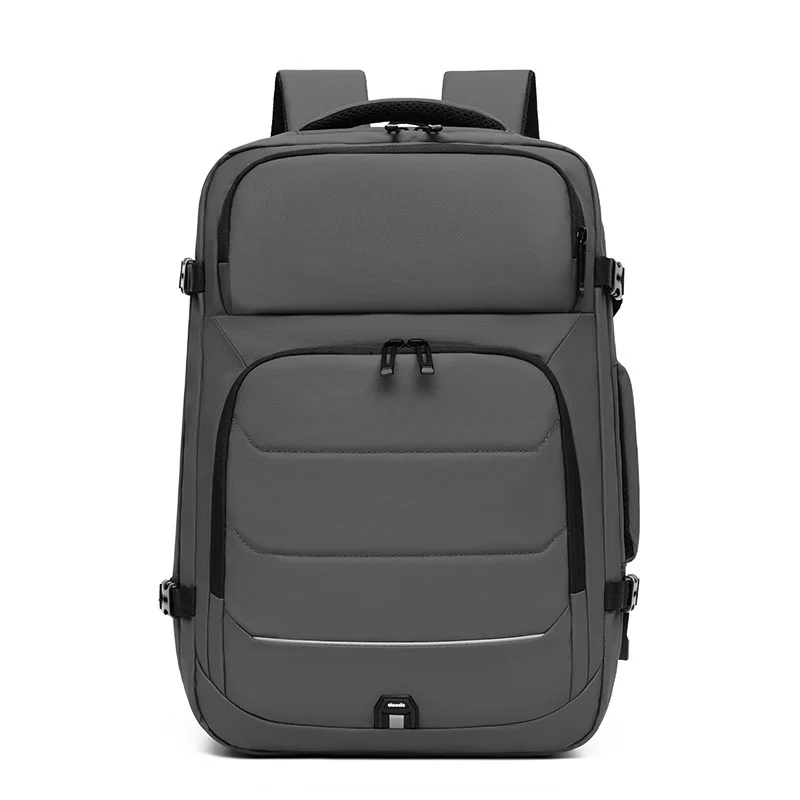 Guangzhou Fuliya Industry Co.,Ltd C-80966 Water-resistant expandable business backpack. 17" laptop sleeve, USB port, honeycomb back pad. H/V switchable. For business commuting.