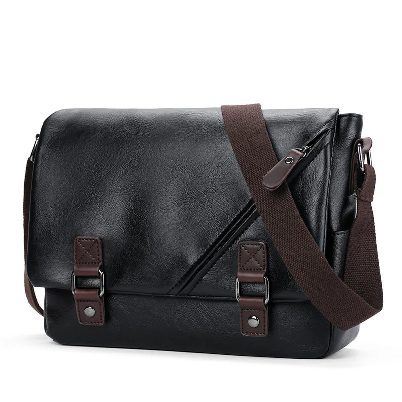 Guangzhou Fuliya Industry Co.,Ltd C-80968 Premium soft leather shoulder bag with large multi-compartment capacity for laptops and documents. Reinforced strap. For business commuting and casual use.