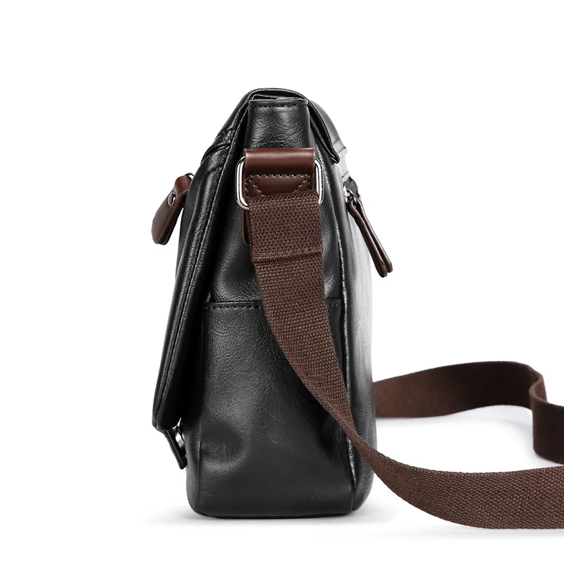 Guangzhou Fuliya Industry Co.,Ltd C-80968 Premium soft leather shoulder bag with large multi-compartment capacity for laptops and documents. Reinforced strap. For business commuting and casual use.