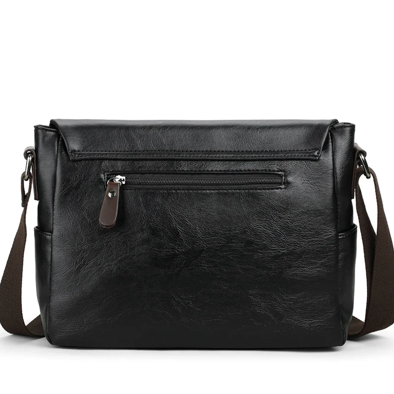 Guangzhou Fuliya Industry Co.,Ltd C-80968 Premium soft leather shoulder bag with large multi-compartment capacity for laptops and documents. Reinforced strap. For business commuting and casual use.