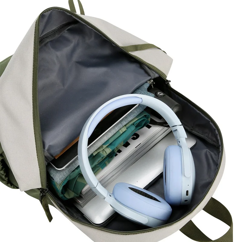 Guangzhou Fuliya Industry Co.,Ltd C-80975 Ultra-light waterproof large-capacity backpack with multi-pocket storage. Breathable honeycomb mesh back pad for comfort. For school, sports, travel, and casual use.