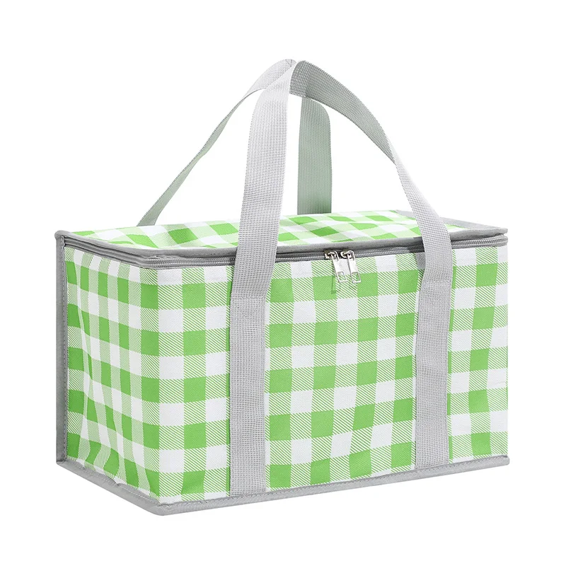 Guangzhou Fuliya Industry Co.,Ltd C-80982 Large-capacity foldable insulated picnic basket with a thickened aluminum alloy frame for strong load-bearing. Easy to fold and space-saving. For outdoor camping, picnics, and daily lunches.